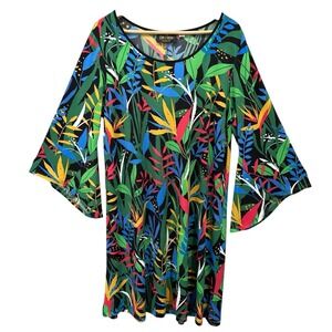 Bob Mackie Wearable Art Dress‎ Tropical Paradise Colorful Travel Size Large